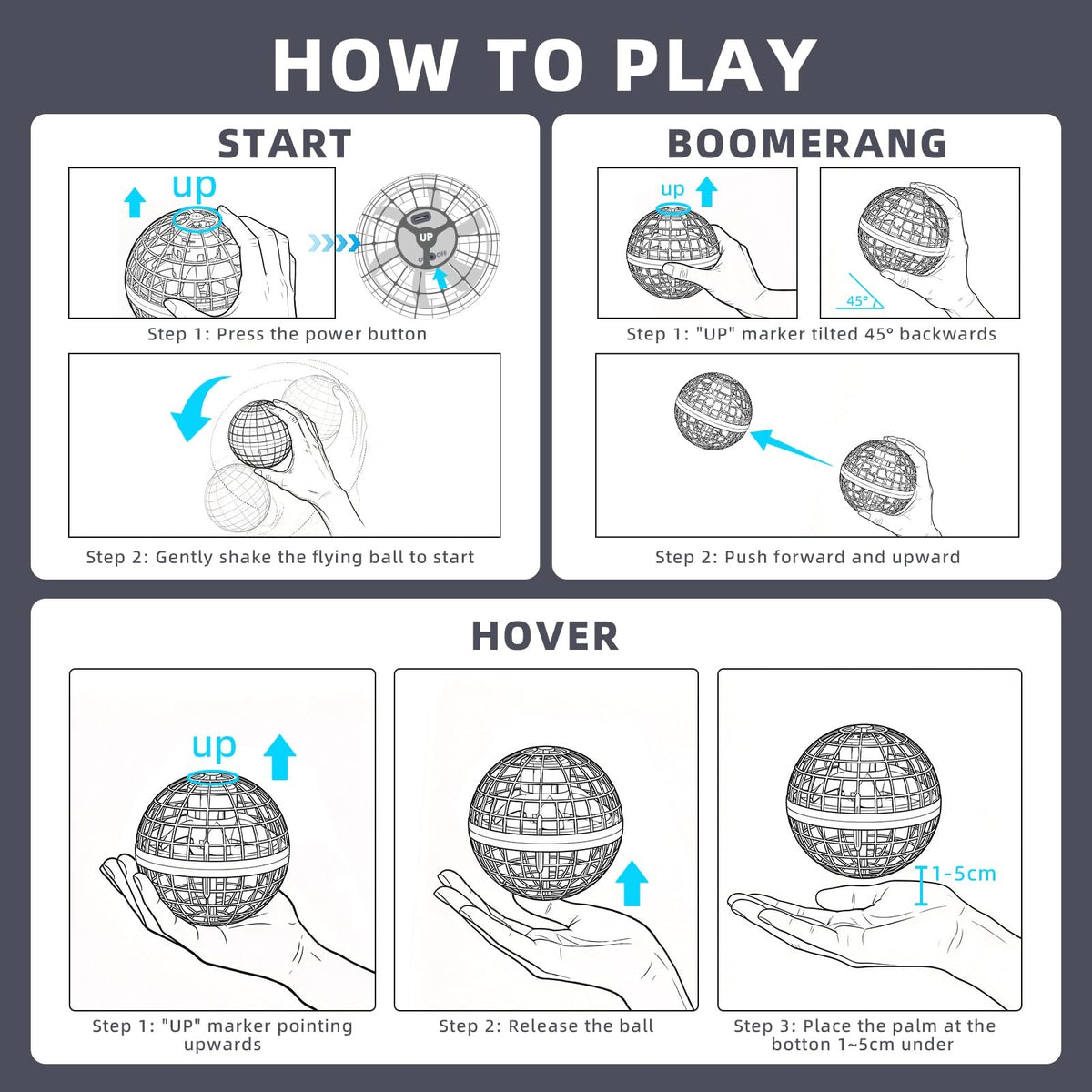 Flynova Ball Hand-Controlled Flying Spinner