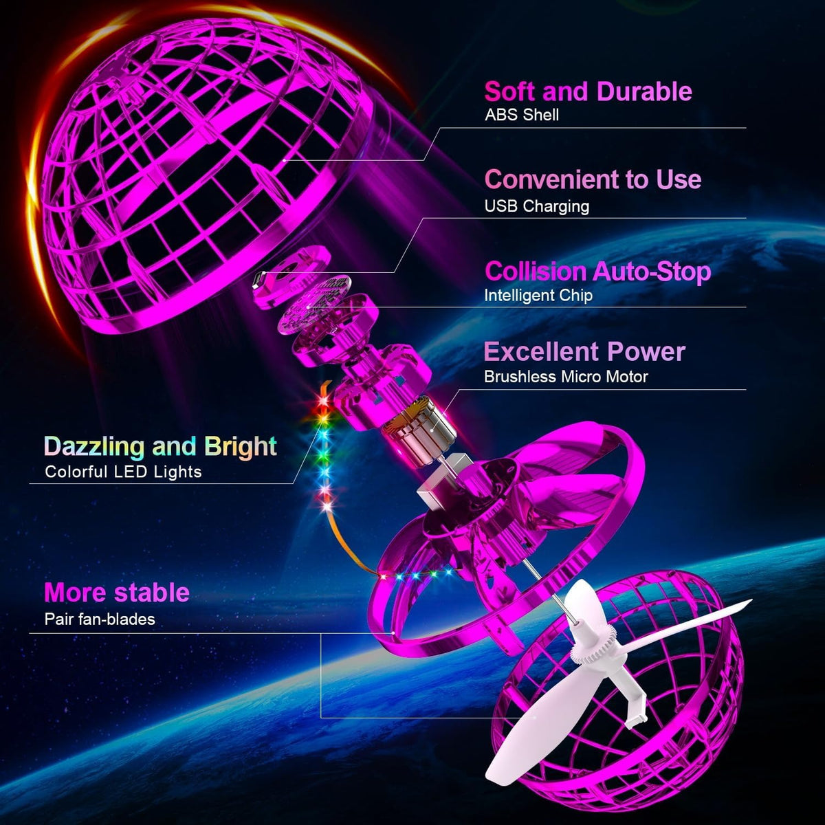 Flynova Ball Hand-Controlled Flying Spinner