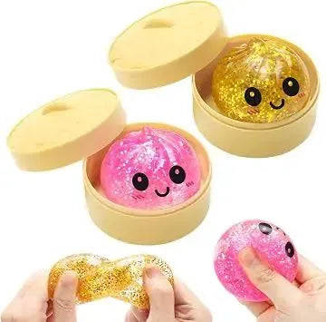 Mini Glitter Dumpling Squishy – Mystery Sensory Toy