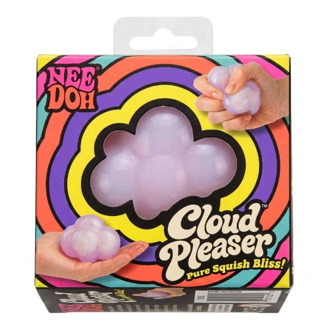 NeeDoh Cloud Pleaser pearlescent cloud sensory squish in retail packaging