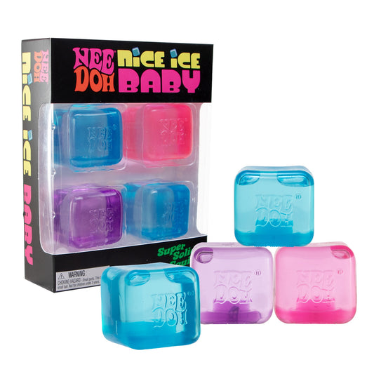 Teenie NeeDoh Nice Ice Baby Multipack – 4 Mini Sensory Cubes