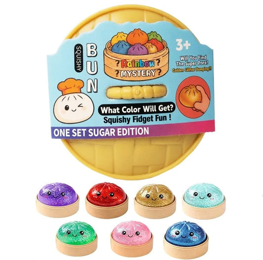 Mini Glitter Dumpling Squishy – Mystery Sensory Toy