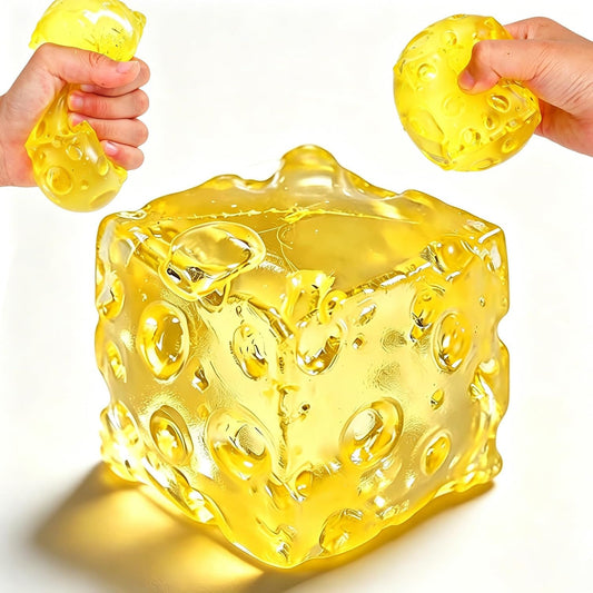 Yellow Cheese Block Vaseline Squishy – 2 Inch Ultra-Soft Fidget Toy